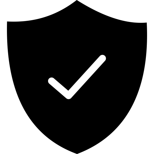 shield checkmark black icon